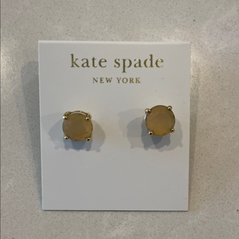 Kate Spade Beige and Gold Earrings